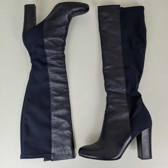 Boden Shoes - BODEN Navy Kensington Leather Heel Boots